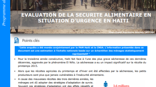 Evaluation situation alimentaire