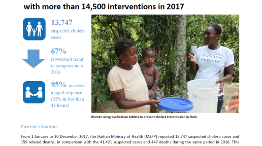 Factsheet sur la lutte contre le choléra en Haiti en 2017